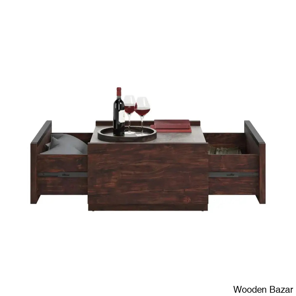 Patton Coffee Table And Center Table - Wooden Bazar