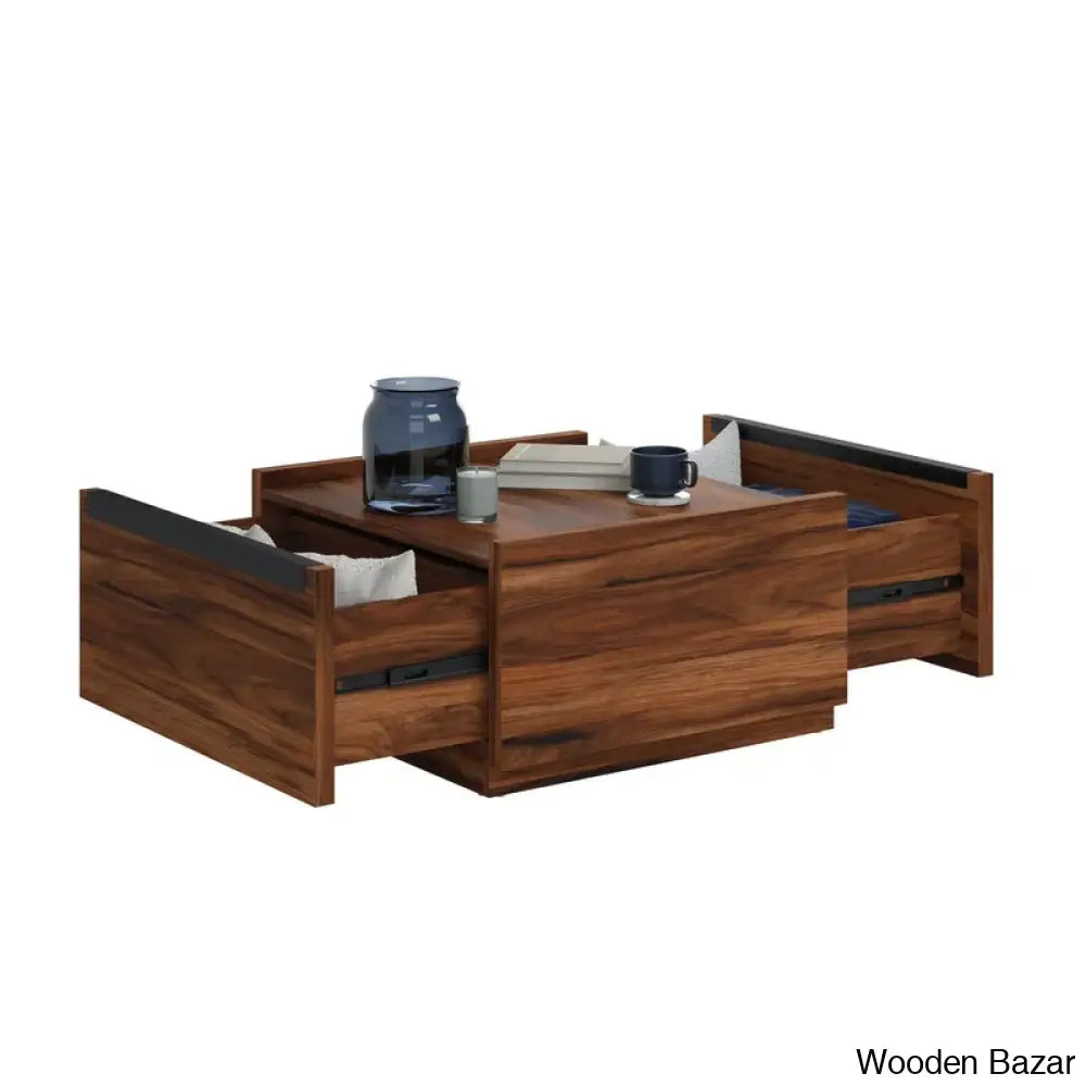 Patton Coffee Table And Center Table - Wooden Bazar