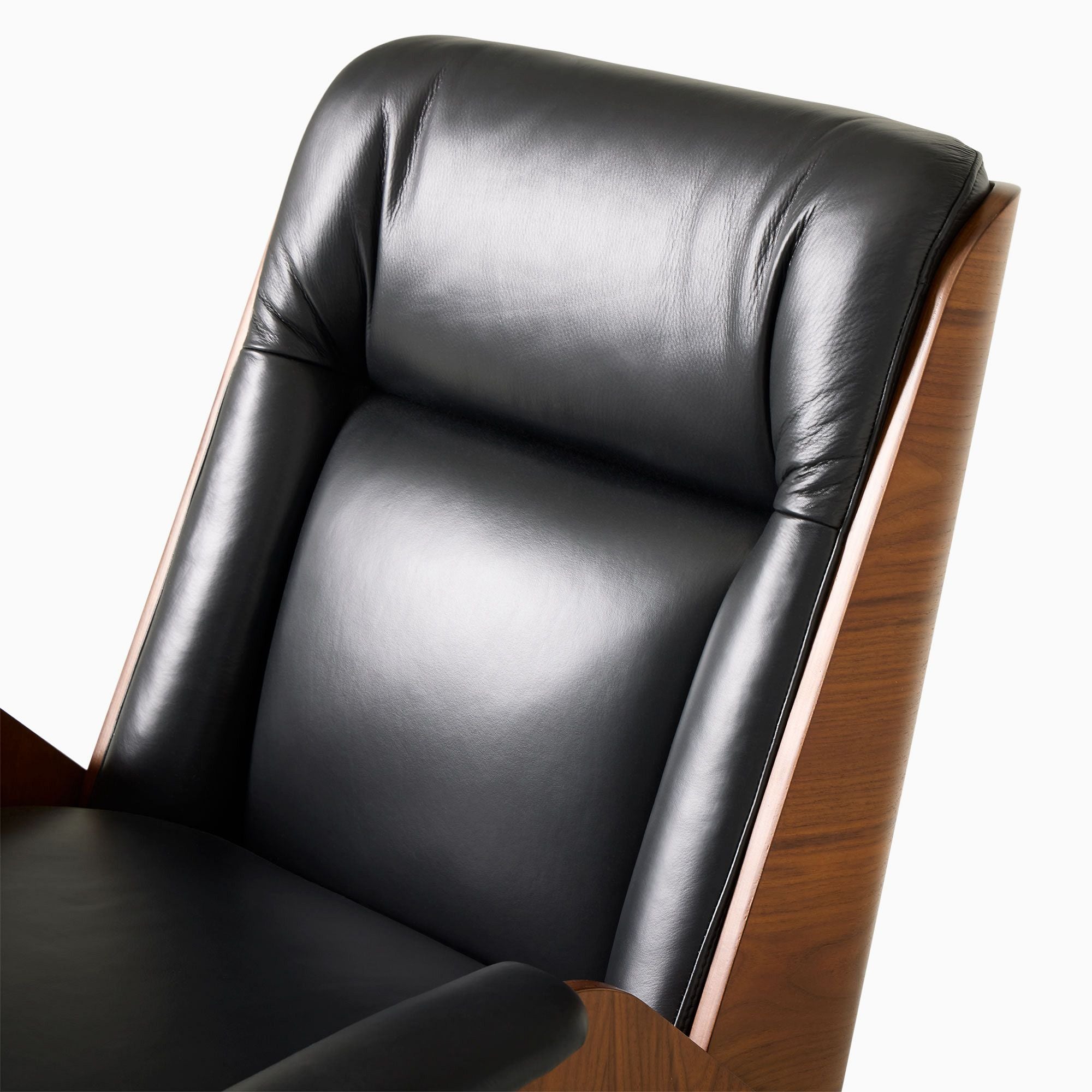 Tiyusha Bent Ply Leather Chair - Wooden Bazar