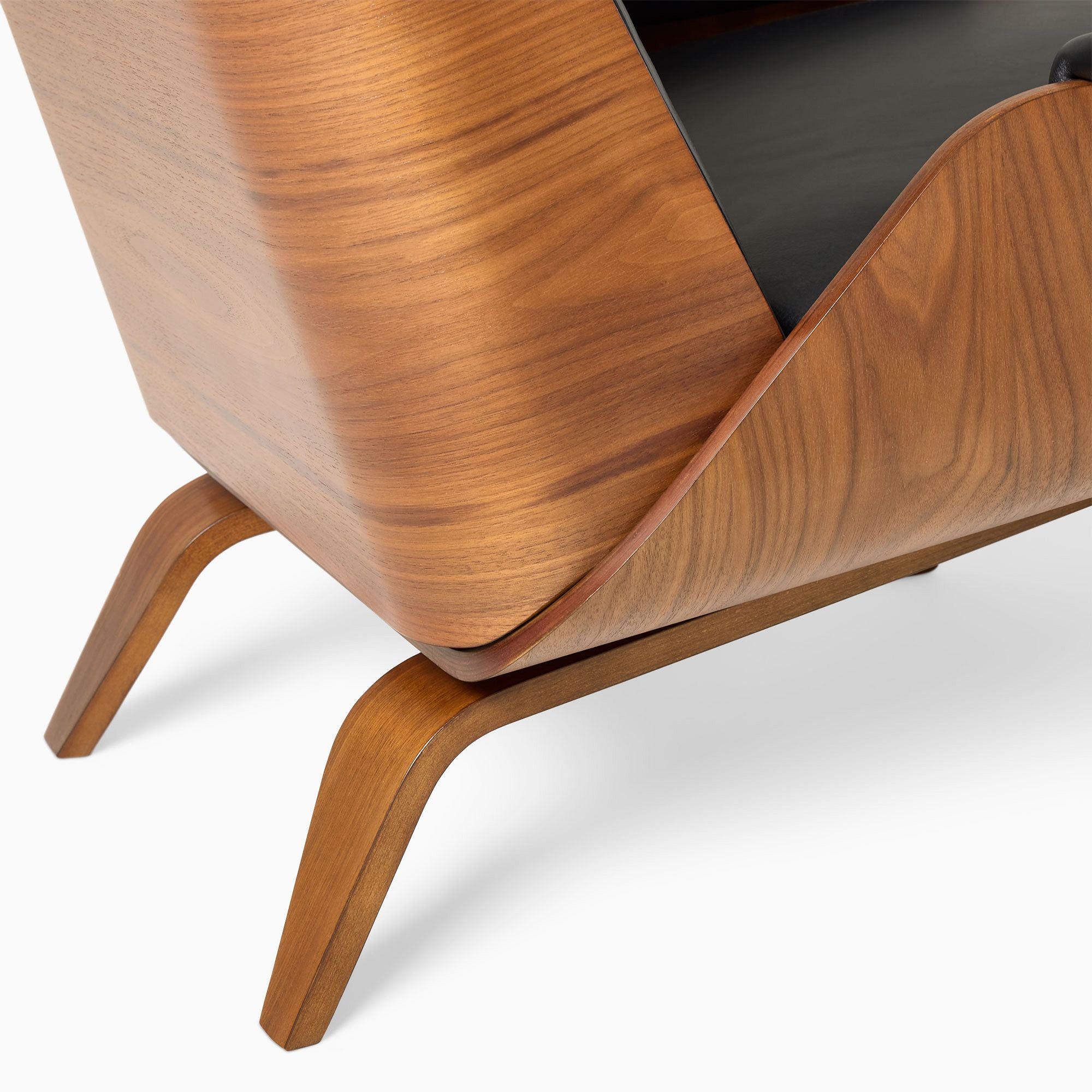 Tiyusha Bent Ply Leather Chair - Wooden Bazar