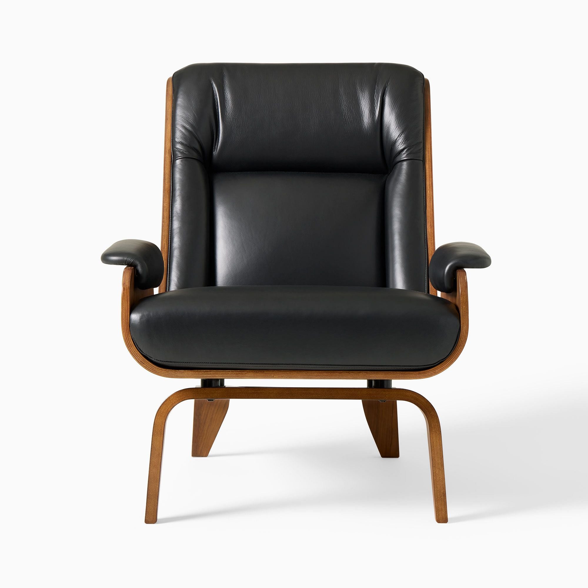 Tiyusha Bent Ply Leather Chair - Wooden Bazar