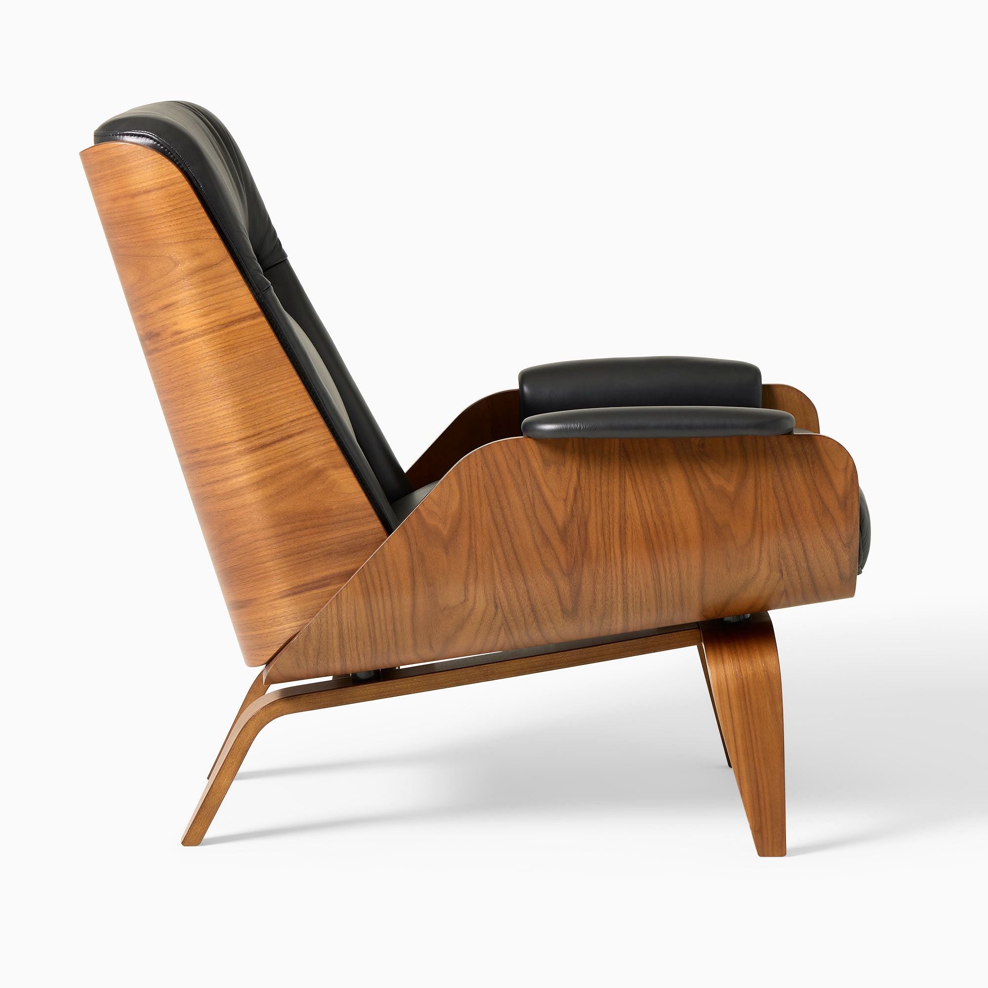 Tiyusha Bent Ply Leather Chair - Wooden Bazar
