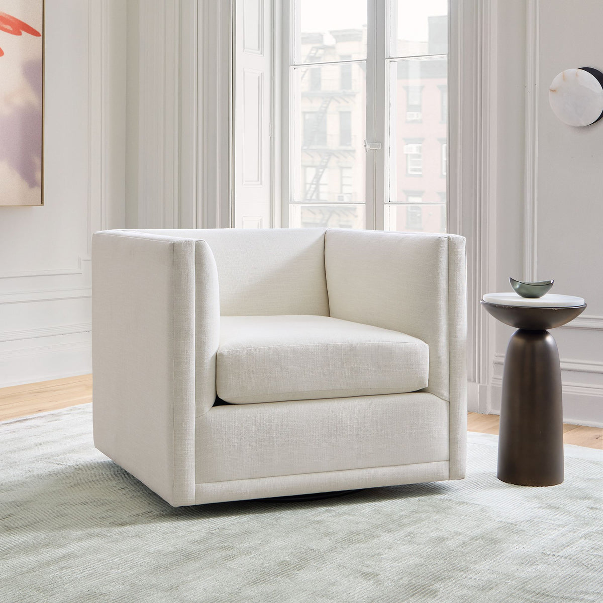 Chainix  Swivel Chair - Wooden Bazar