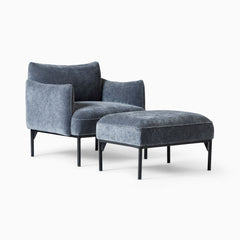 Aineex Chair & Ottoman Set - Wooden Bazar