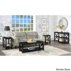 Pettergrowl 47’’ Coffee And Center Table With Storage Solid Wood Frame