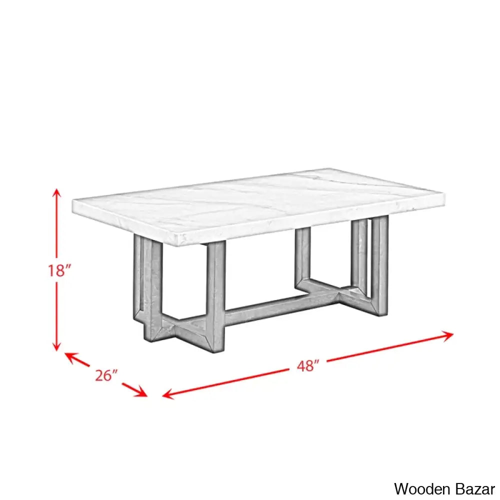 Phangl Marble Top Coffee And Center Table