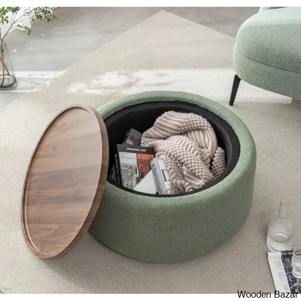 Pietschy Round Coffee And Center Table With Storage