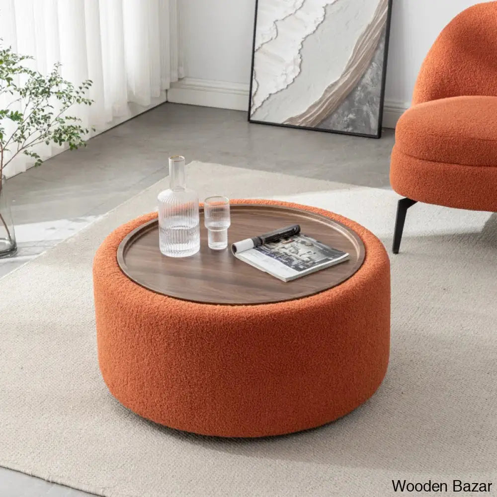 Pietschy Round Coffee And Center Table With Storage