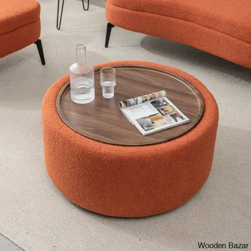 Pietschy Round Coffee And Center Table With Storage