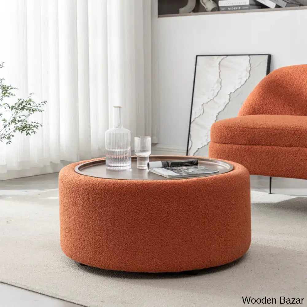 Pietschy Round Coffee And Center Table With Storage