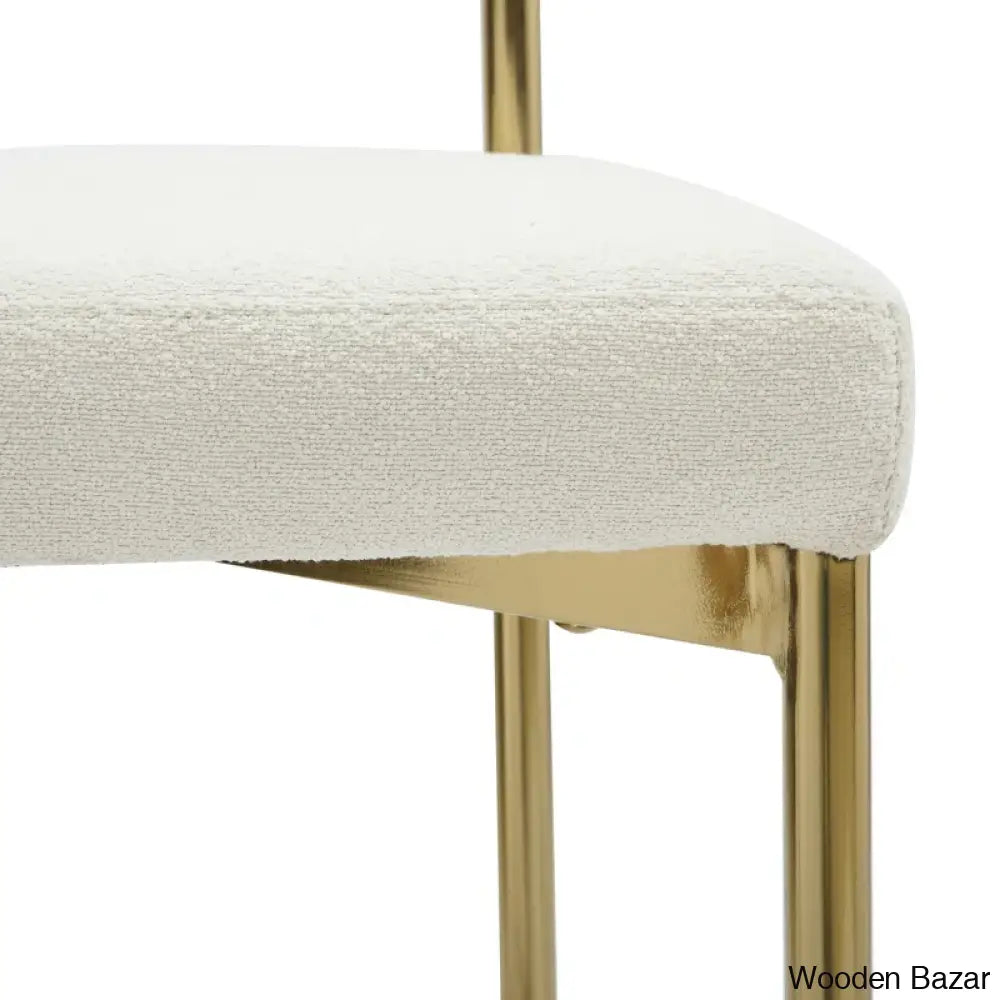 Pinheiros Upholstered Counter Stool With Metal Frame