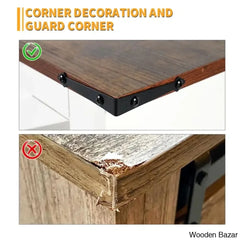 Pityy Coffee And Center Table With Barn Doors Storage Cabinets Open Shelves For Living Room Bedroom