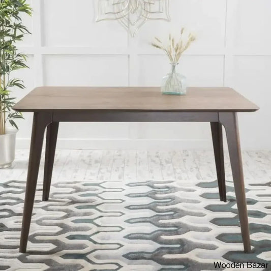 Plum New Solid Wood Exotic Dining Table- Wooden Bazar Dark Walnut