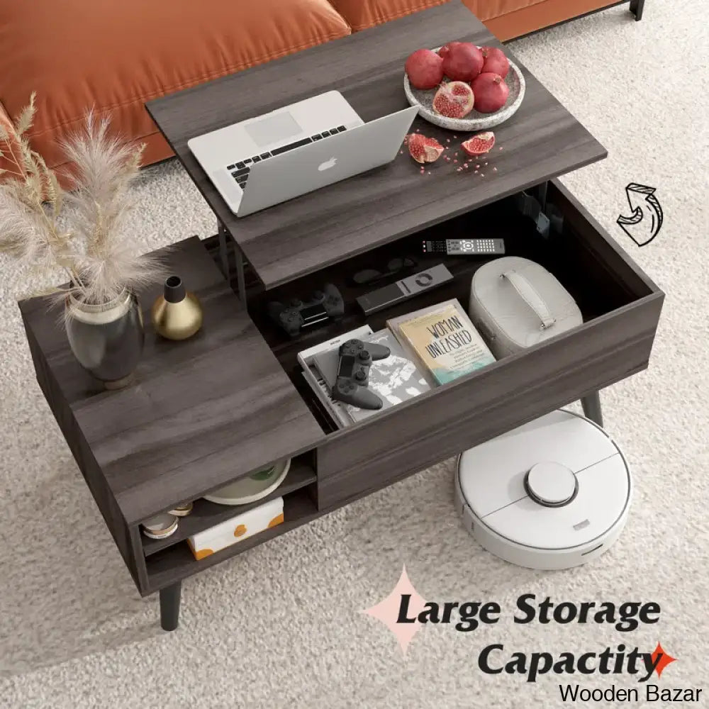 Poe Lift Top Coffee Table With Storage And Center Table