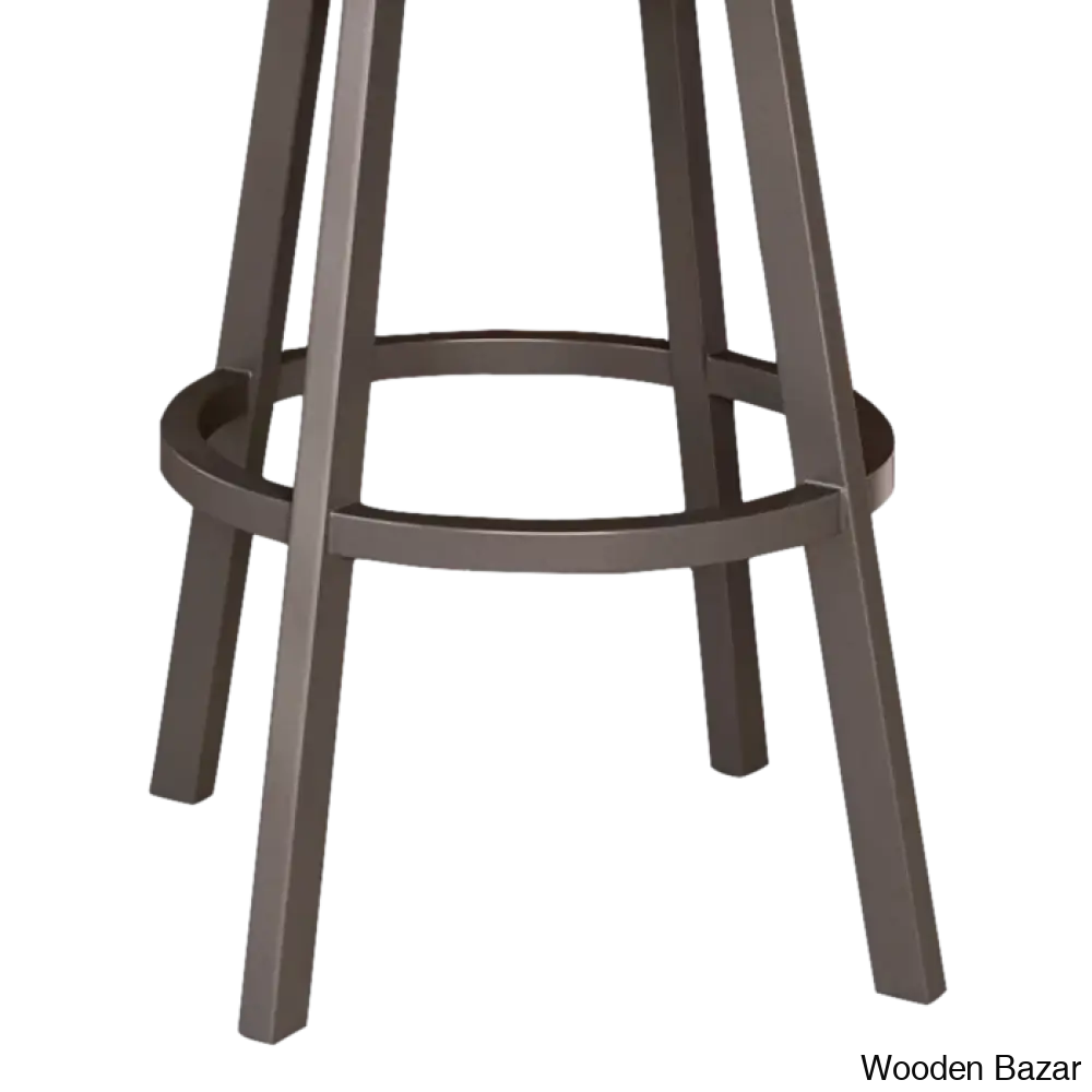 Pollmano Swivel Upholstered Counter And Bar Stool With Metal Frame