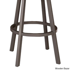 Pollmano Swivel Upholstered Counter And Bar Stool With Metal Frame