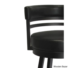 Pollmano Swivel Upholstered Counter And Bar Stool With Metal Frame