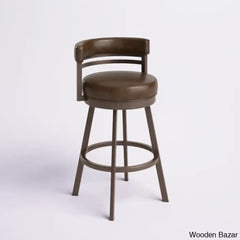 Pollmano Swivel Upholstered Counter And Bar Stool With Metal Frame