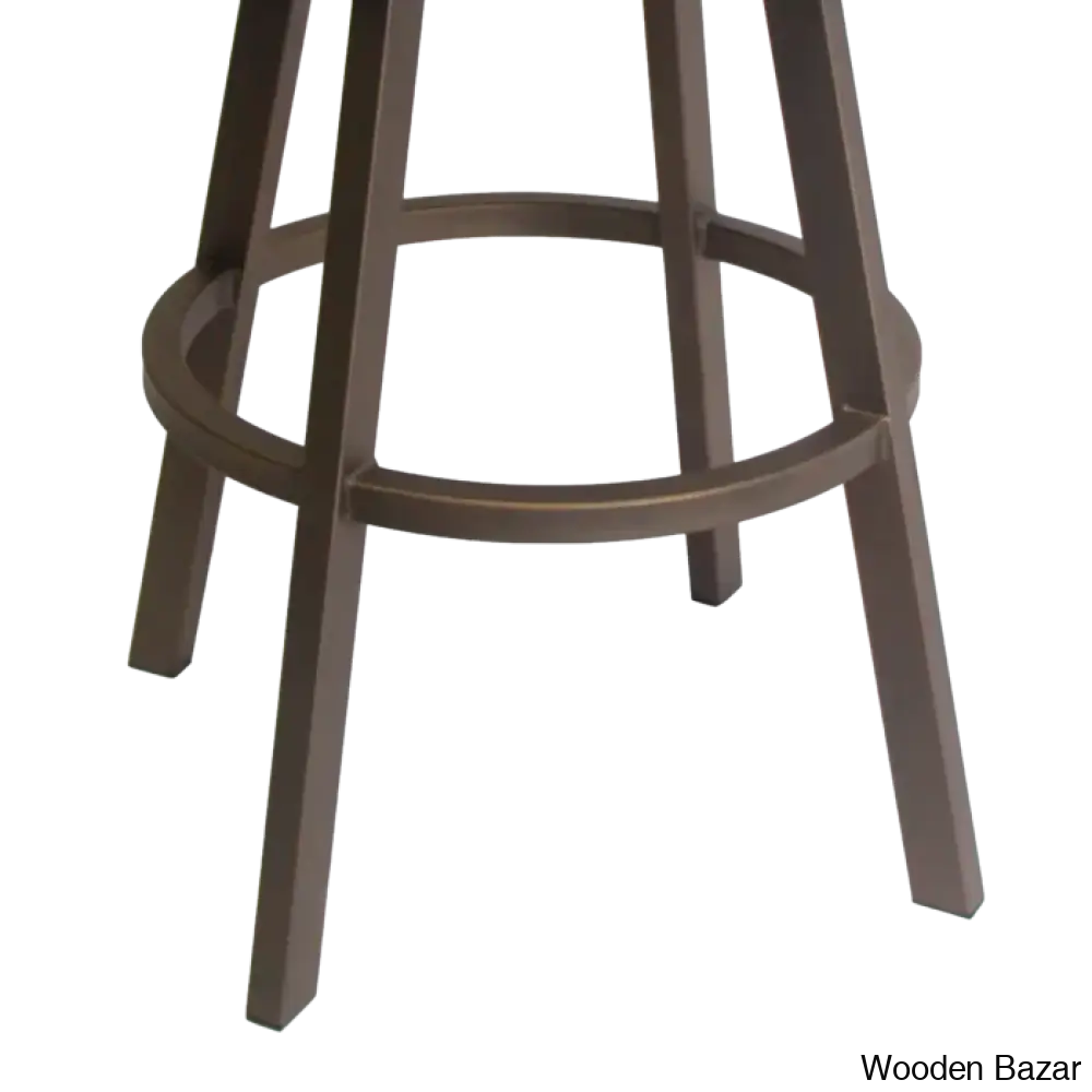 Pollmano Swivel Upholstered Counter And Bar Stool With Metal Frame