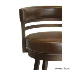 Pollmano Swivel Upholstered Counter And Bar Stool With Metal Frame