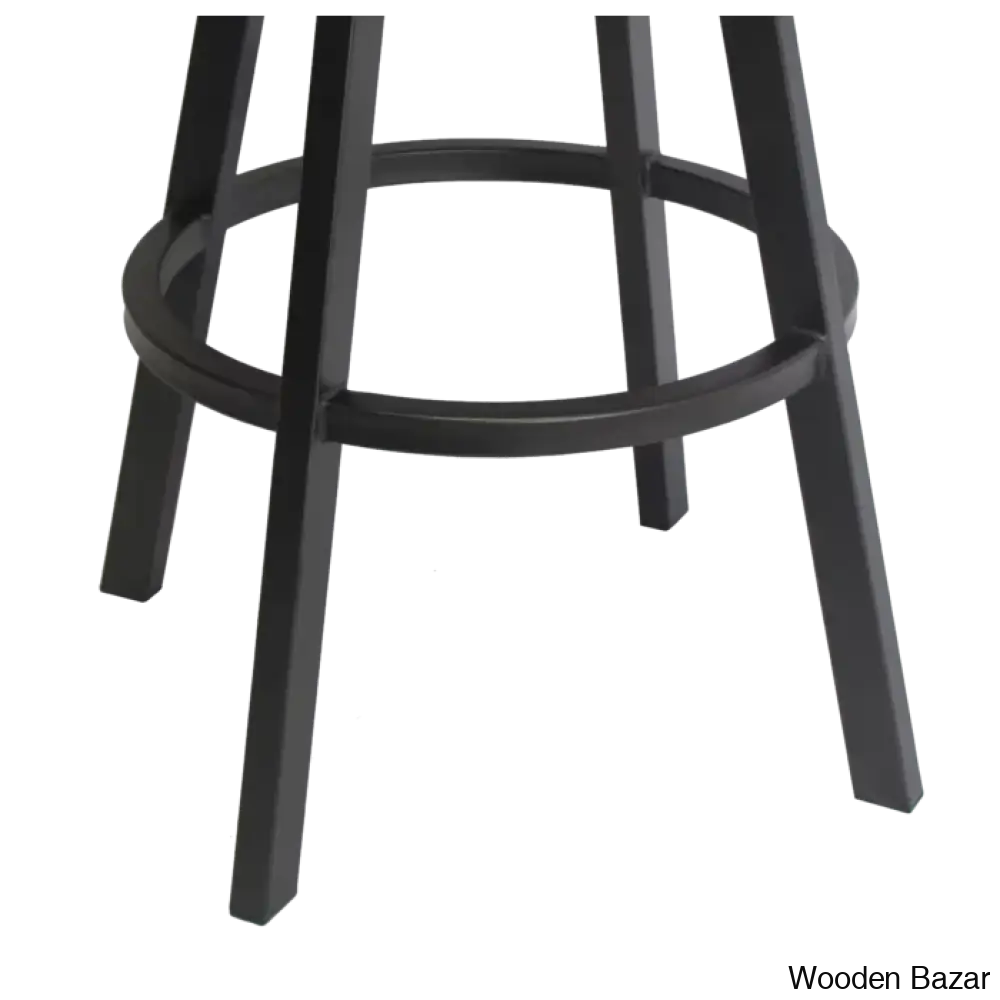 Pollmano Swivel Upholstered Counter And Bar Stool With Metal Frame