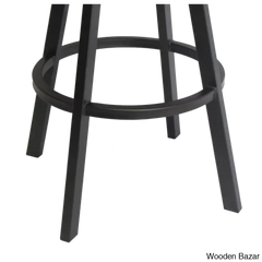Pollmano Swivel Upholstered Counter And Bar Stool With Metal Frame