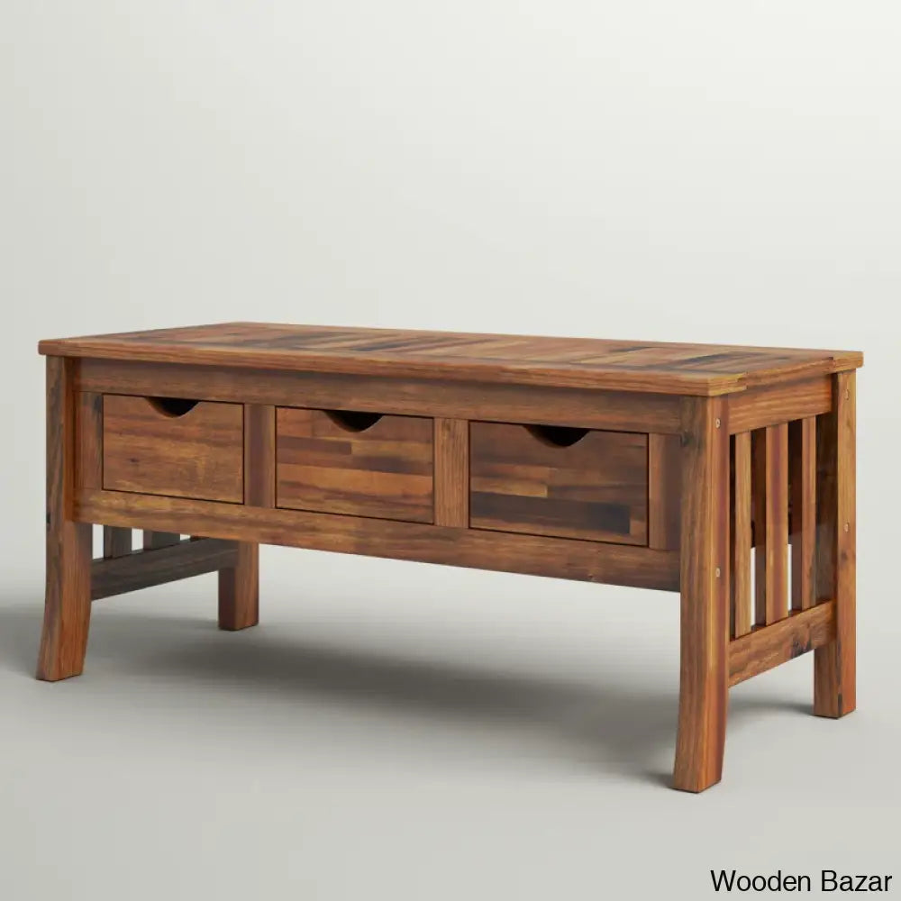 Ponceh Solid Wood Coffee And Center Table