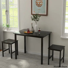 Porren New 2 Seater Dining Table Set - Wooden Bazar