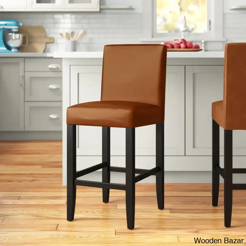 Pretoro Swivel Counter And Bar Stool (Set Of 2) Worn Brown With Legs