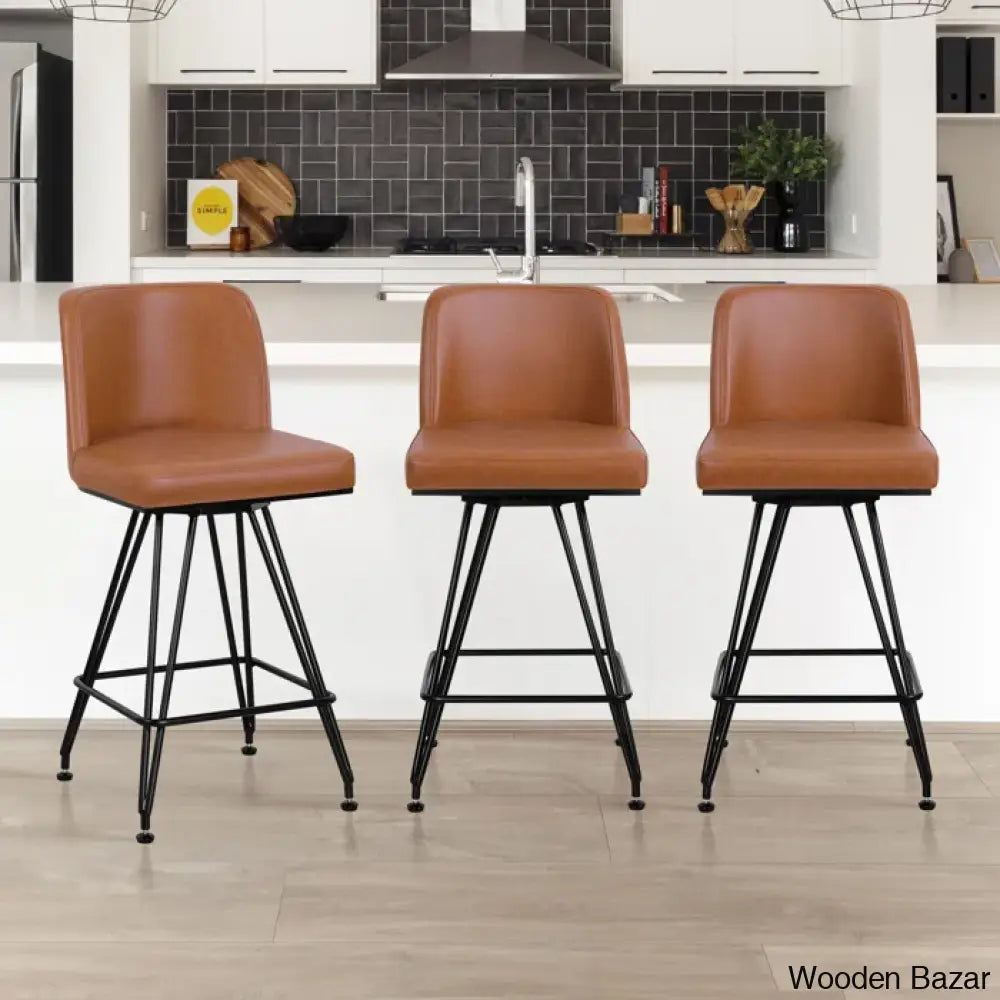 Princetone Swivel 26’’ Counter And Bar Stool (Set Of 2)