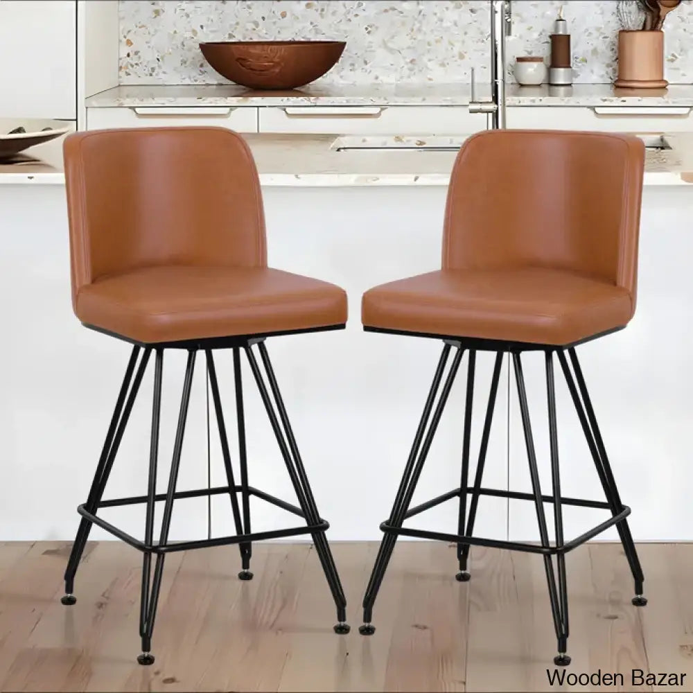 Princetone Swivel 26’’ Counter And Bar Stool (Set Of 2)