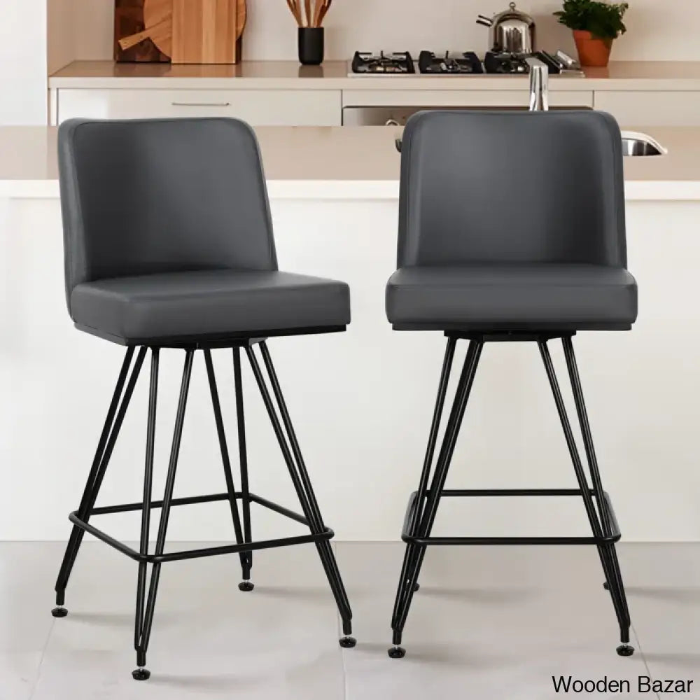 Princetone Swivel 26’’ Counter And Bar Stool (Set Of 2)