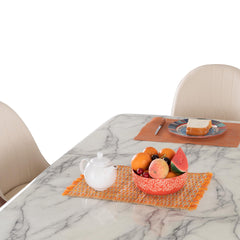 Elegant 6 Seater Dining Set With Premium Marble Finish Top