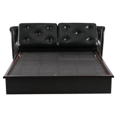 Mariono Queen Size Bed in Upholstered Style with Hydraulic Storage