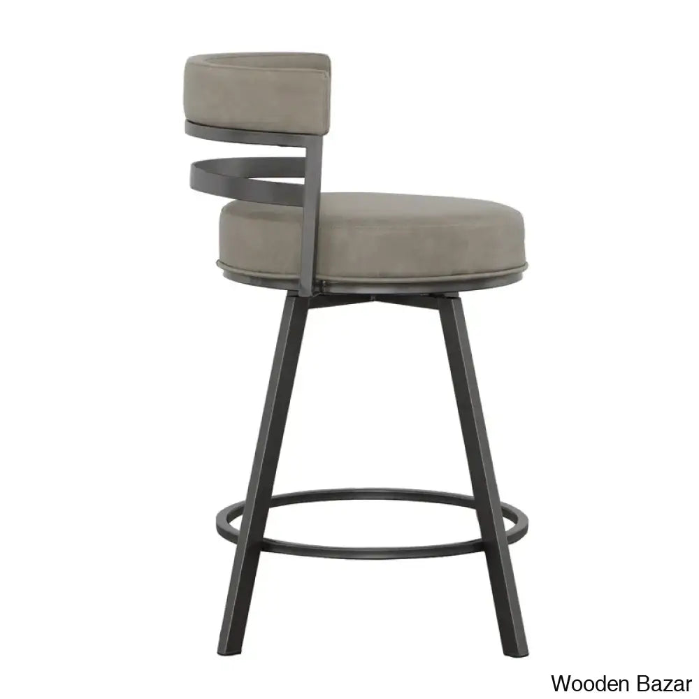 Pullinsa Swivel Upholstered Counter And Bar Stool With Metal Frame