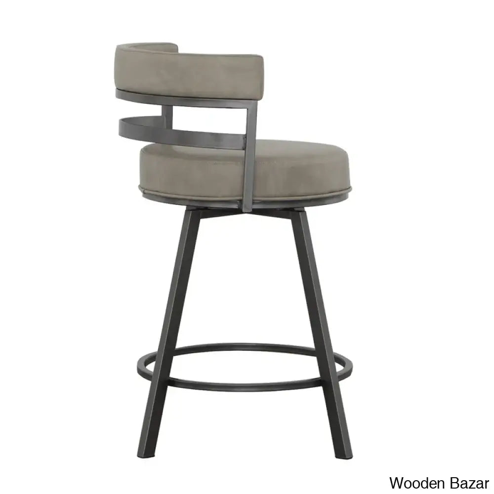 Pullinsa Swivel Upholstered Counter And Bar Stool With Metal Frame