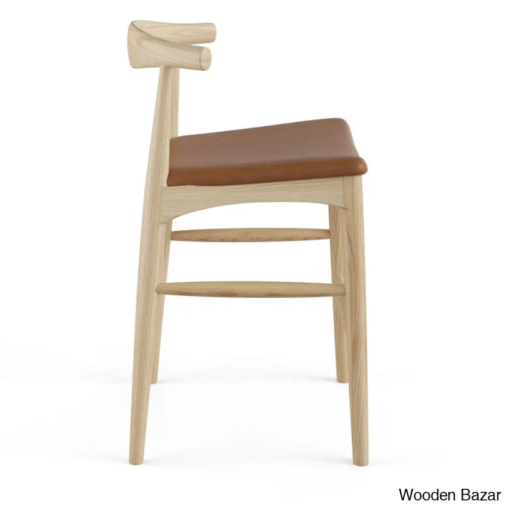 Quimaby Swivel Flynn Solid Ash Wood And Counter Height Stool And Bar Stool