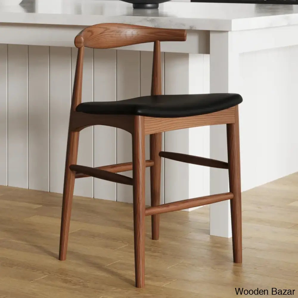 Quimaby Swivel Flynn Solid Ash Wood And Counter Height Stool And Bar Stool