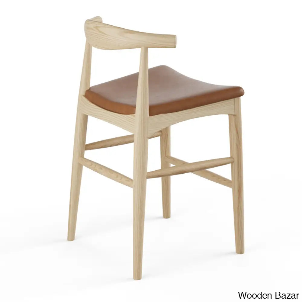 Quimaby Swivel Flynn Solid Ash Wood And Counter Height Stool And Bar Stool