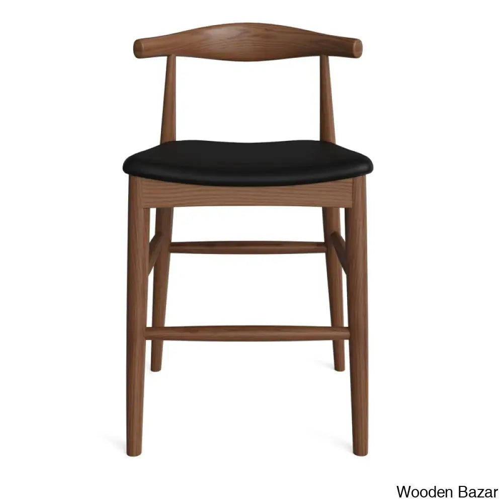 Quimaby Swivel Flynn Solid Ash Wood And Counter Height Stool And Bar Stool Walnut / (24’’ Seat