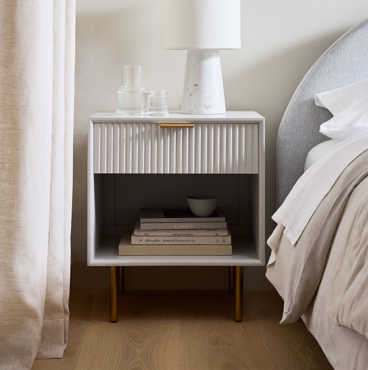 Open Bedside Table - Wooden Bazar