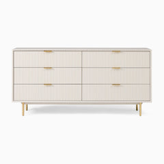 Laexter Wide 6-Drawer Dresser - Wooden bazar