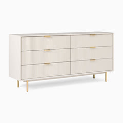 Laexter Wide 6-Drawer Dresser - Wooden bazar