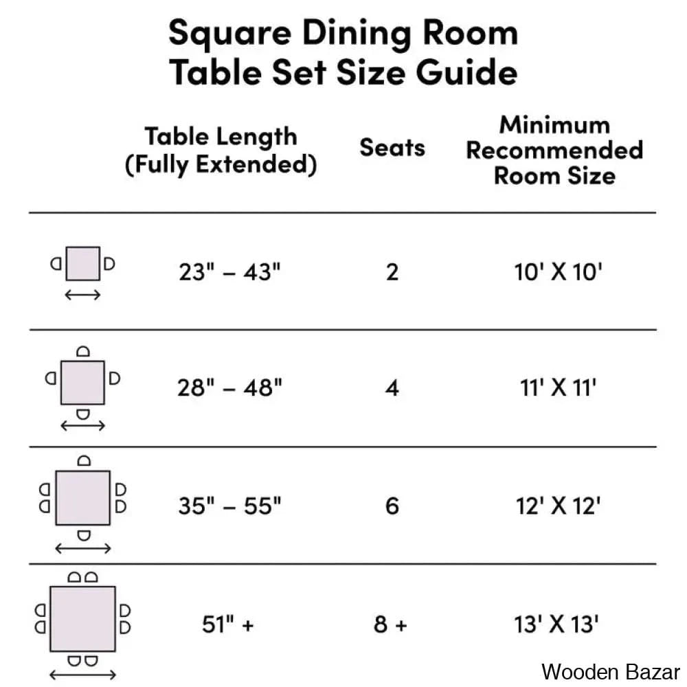 4 seater round table size sale