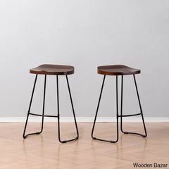 Racettem Swivel Counter And Bar Stool With Metal Frame (Set Of 2)