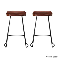 Racettem Swivel Counter And Bar Stool With Metal Frame (Set Of 2)