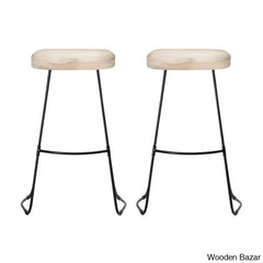 Racettem Swivel Counter And Bar Stool With Metal Frame (Set Of 2)