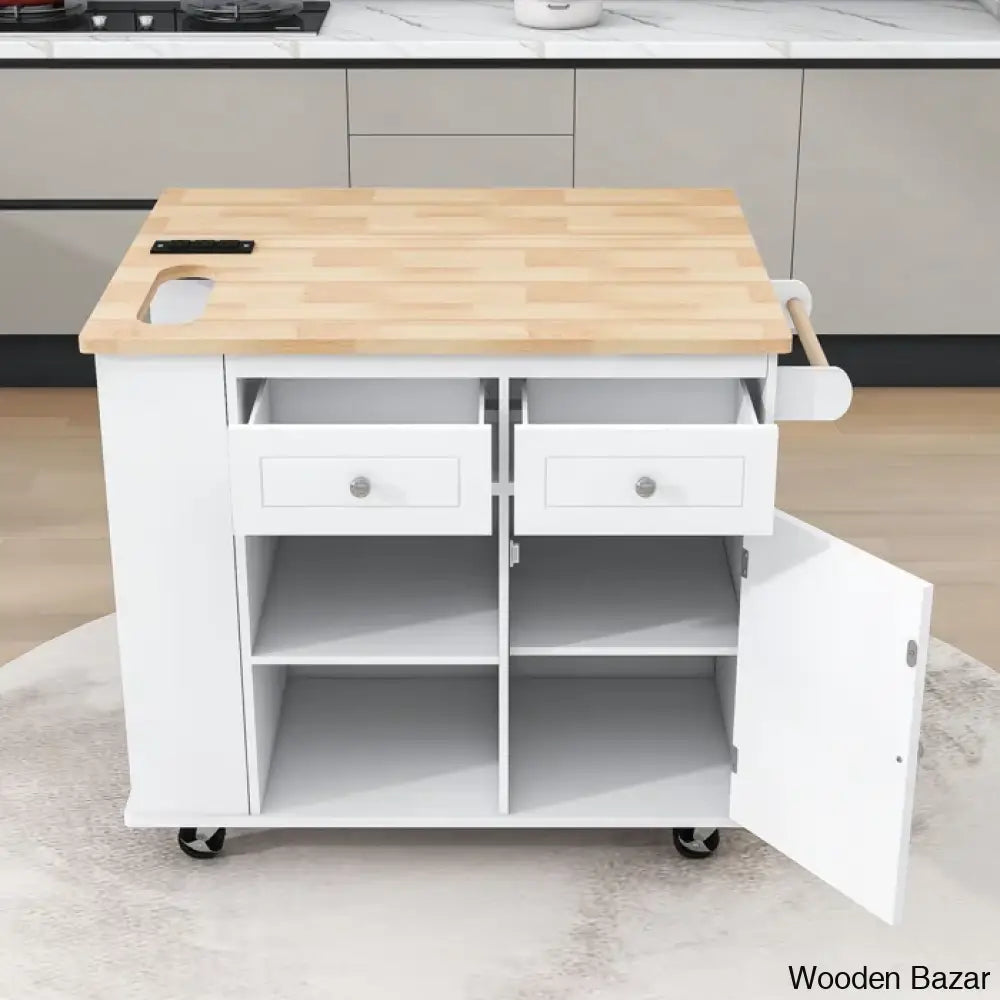 Raegina Kitchen Storage Island With Drop Leaf 5 Wheels And Wine Rack Trolley Cart Cabinet Kitchen