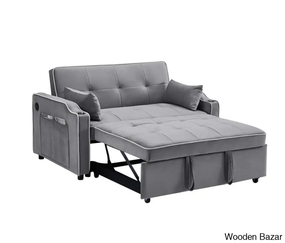 Raener Modern 3 In 1 Convertible Sofa Bed