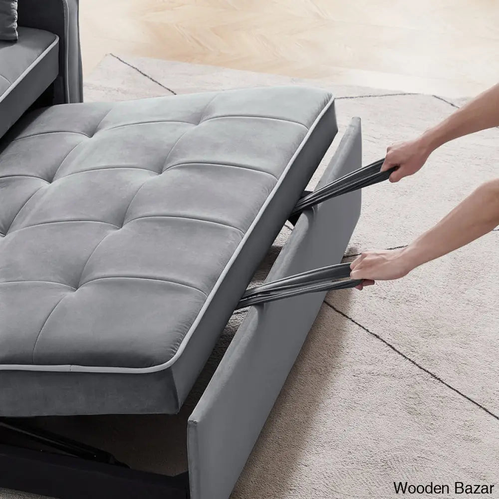 Raener Modern 3 In 1 Convertible Sofa Bed